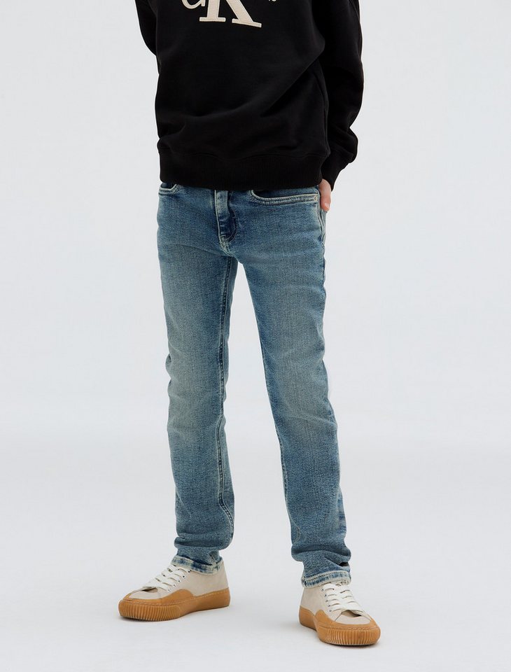 Calvin Klein Jeans Slim-fit-Jeans SLIM NEW MID BLUE PWS für Kinder bis 16 Jahre, in cooler Waschung von Calvin Klein Jeans