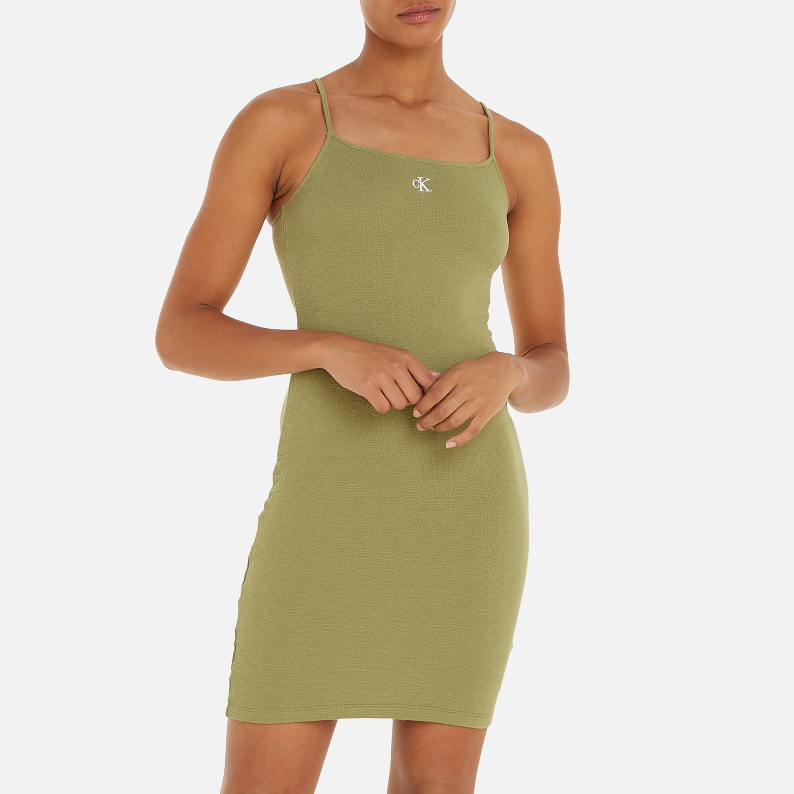 Calvin Klein Jeans Slub Ribbed Woven Dress - L von Calvin Klein Jeans