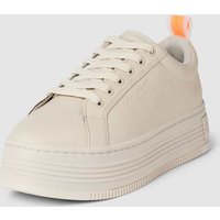 Calvin Klein Jeans Sneaker aus Leder-Mix Modell 'BOLD' in Beige, Größe 40 von Calvin Klein Jeans