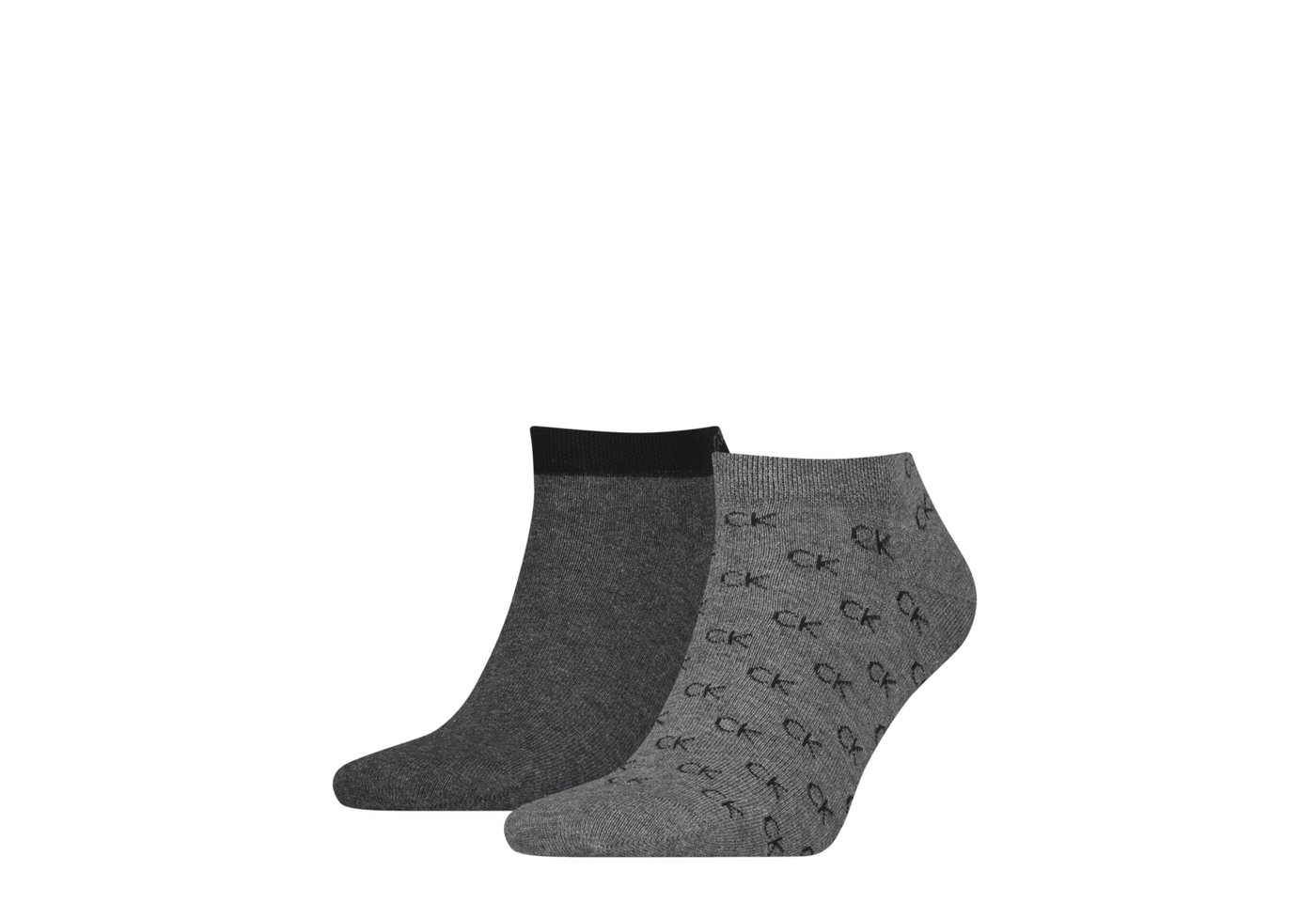 Calvin Klein Jeans Sneakersocken CK MEN SNEAKER 2P ALL OVER LOGO (2 Paar) 1x uni, 1x allover Logo mit kleinem Rippenbündchen von Calvin Klein Jeans