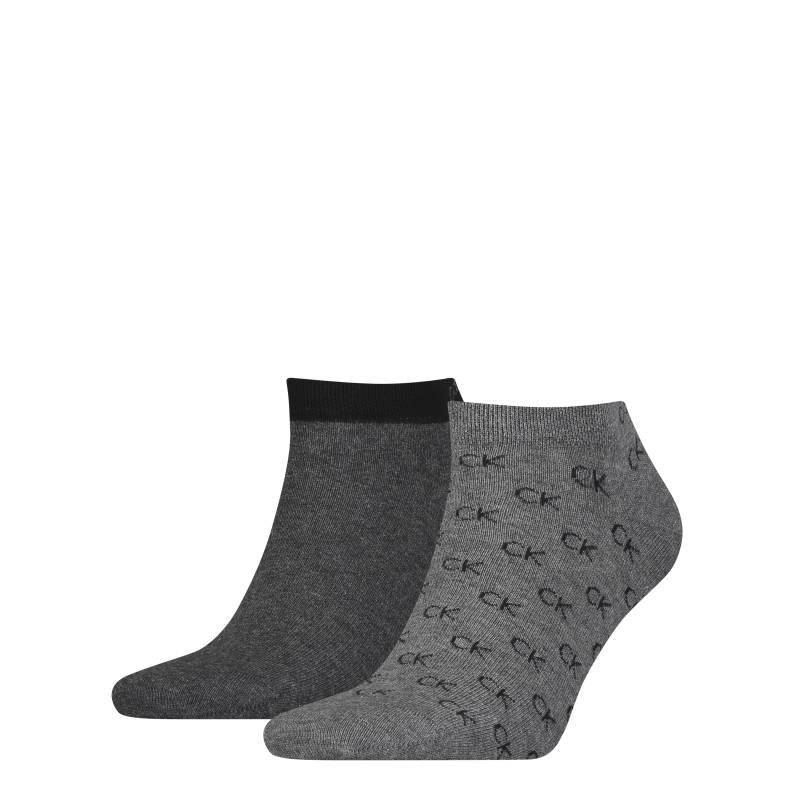 Calvin Klein Jeans Sneakersocken "CK MEN SNEAKER 2P ALL OVER LOGO" 2 Paar, 1x uni, 1x allover Logo mit kleinem Rippenbündchen Calvin Klein Jeans Sneakersocken "CK MEN SNEAKER 2P ALL OVER LOGO" 2 Paar, 1x uni, 1x allover Logo mit kleinem Rippenbündchen von Calvin Klein Jeans