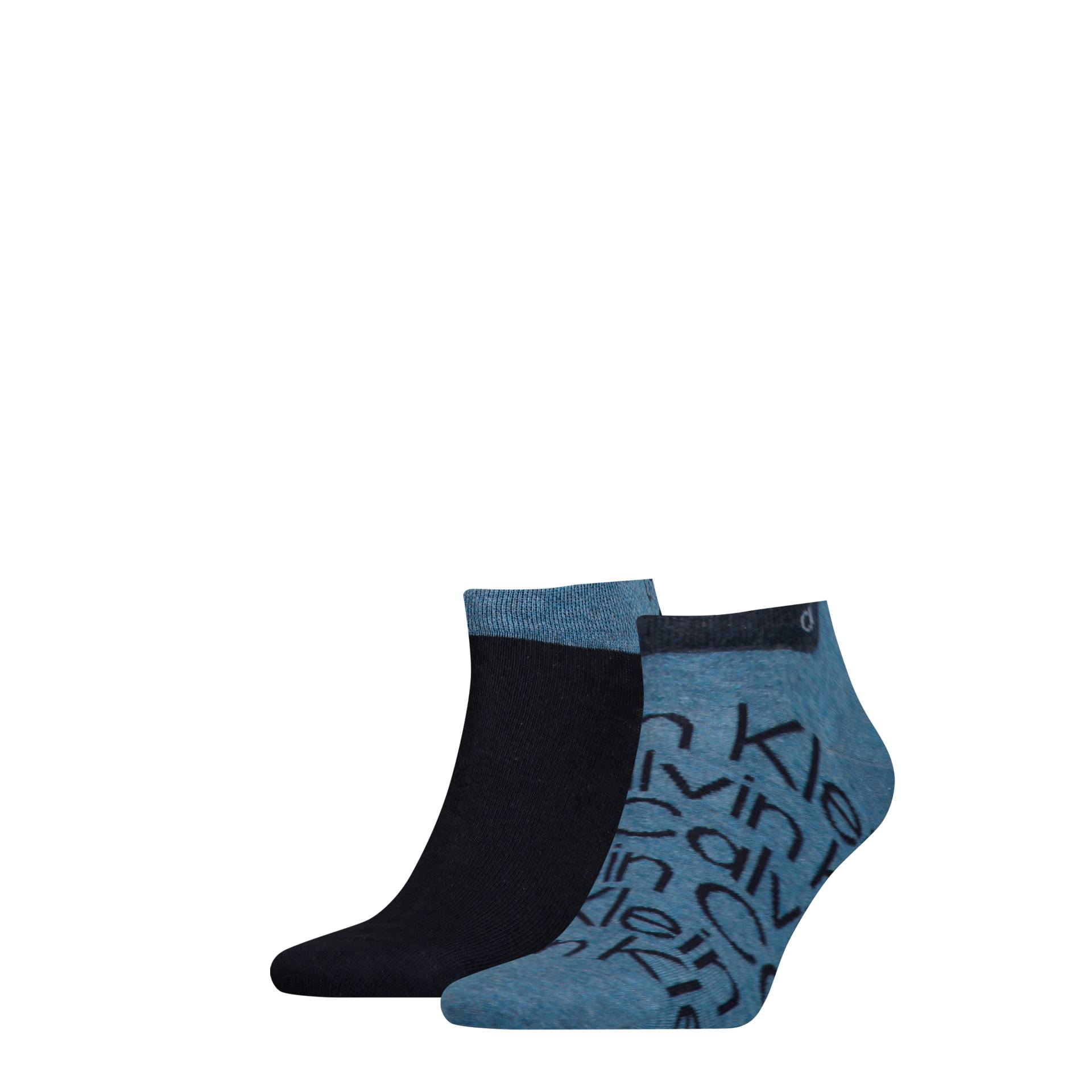 Calvin Klein Jeans Sneakersocken "CK MEN SNEAKER 2P ALL OVER PRINT" 2 Paar, All-Over-Muster, uni, Logoschriftzug, atmungsaktiv von Calvin Klein Jeans