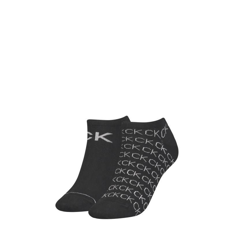 Calvin Klein Jeans Sneakersocken "CK WOMEN SNEAKER 2P ALL OVER LOGO" 2 Paar, Einheitsgröße, flexible Passform von Calvin Klein Jeans