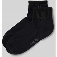 Calvin Klein Jeans Sneakersocken mit elastischem Rippenbündchen im 2er-Pack in Black, Größe 39-42 von Calvin Klein Jeans