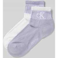 Calvin Klein Jeans Sneakersocken mit elastischem Rippenbündchen im 2er-Pack in Lila, Größe 39-42 von Calvin Klein Jeans