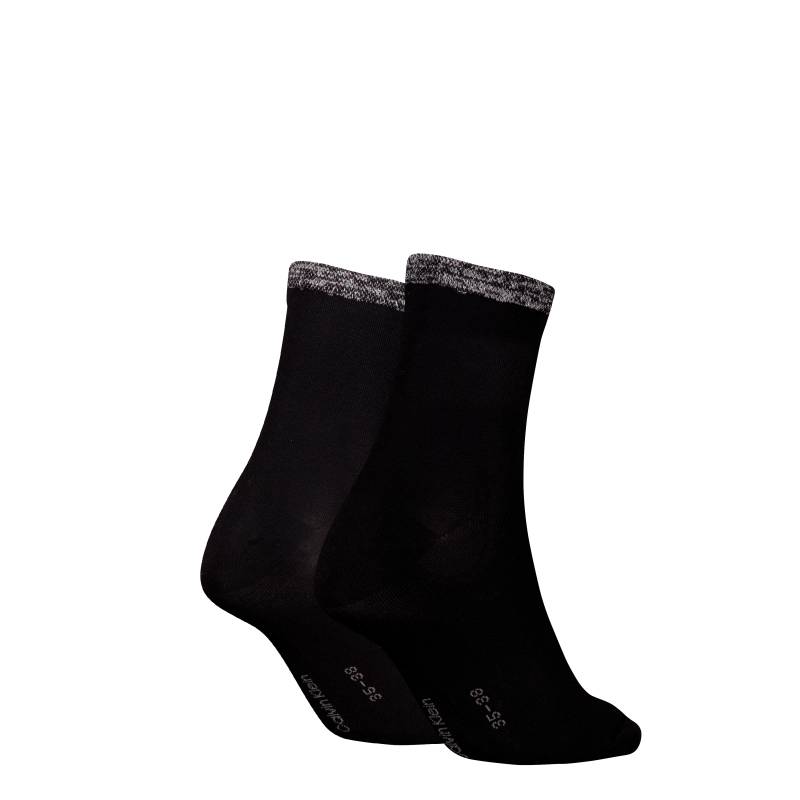Calvin Klein Jeans Socken "CK WOMEN SHORT SOCK 2P SHINY LOGO", (2 Paar), 1x mit Glitzer-Logo von Calvin Klein Jeans