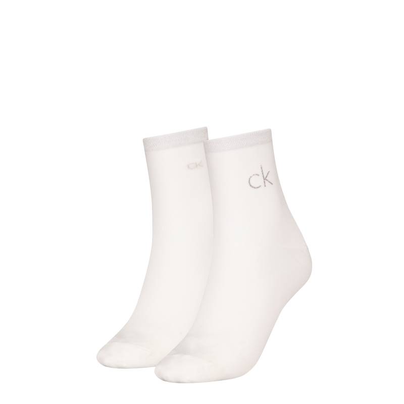 Calvin Klein Jeans Socken "CK WOMEN SHORT SOCK 2P SHINY LOGO" 2 Paar, 1x mit Glitzer-Logo von Calvin Klein Jeans