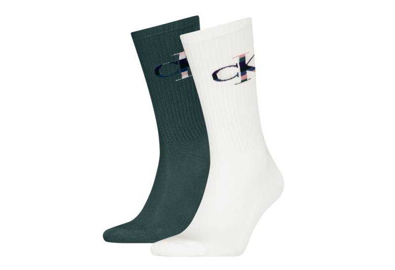 Calvin Klein Jeans Socken CKJ MEN SOCK 2P MONOGRAM (2-Paar, 2 Paar) mit verstärkter Ferse von Calvin Klein Jeans