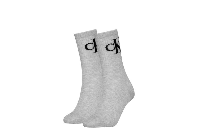 Calvin Klein Jeans Socken CKJ WOMEN SOCK 2P MONOGRAM (2-Paar, 2 Paar) mit Logostickerei von Calvin Klein Jeans
