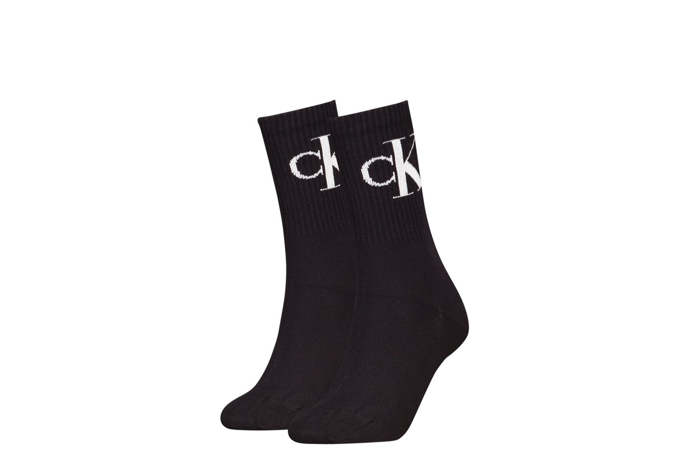 Calvin Klein Jeans Socken CKJ WOMEN SOCK 2P MONOGRAM (2-Paar, 2 Paar) mit Logostickerei von Calvin Klein Jeans