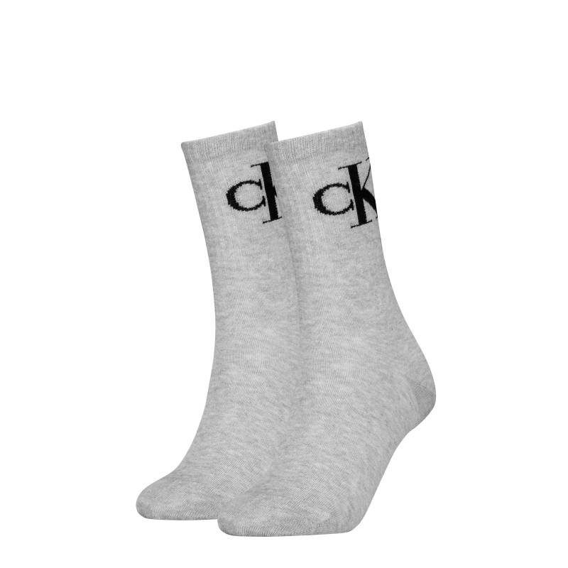 Calvin Klein Jeans Socken "CKJ WOMEN SOCK 2P MONOGRAM", (2 Paar, 2 Paar), mit Logostickerei von Calvin Klein Jeans