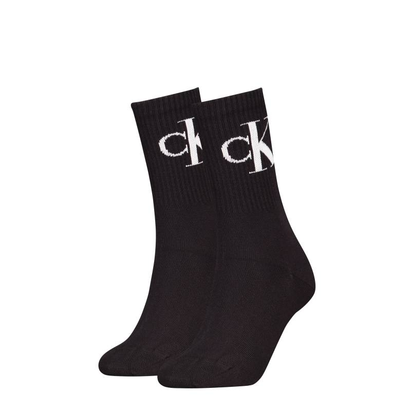 Calvin Klein Jeans Socken "CKJ WOMEN SOCK 2P MONOGRAM", (2 Paar, 2 Paar), mit Logostickerei von Calvin Klein Jeans