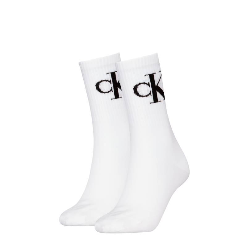 Calvin Klein Jeans Socken "CKJ WOMEN SOCK 2P MONOGRAM", (2 Paar, 2 Paar), mit Logostickerei von Calvin Klein Jeans