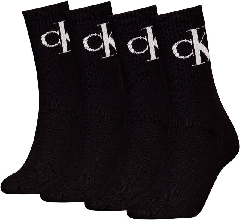 Calvin Klein Jeans Socken "CKJ WOMEN SOCK 4P MONOGRAM ECOMM" 4 Paar, 4 Paar tlg. von Calvin Klein Jeans
