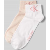 Calvin Klein Jeans Socken mit Label-Details im 2er-Pack in Rosa, Größe 39-42 von Calvin Klein Jeans