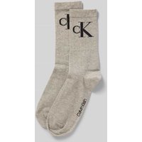 Calvin Klein Jeans Socken mit Label-Print im 2er-Pack in Mittelgrau Melange, Größe 39-42 Calvin Klein Jeans Socken mit Label-Print im 2er-Pack in Mittelgrau Melange, Größe 39-42 von Calvin Klein Jeans