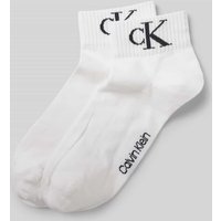 Calvin Klein Jeans Socken mit Label-Print im 2er-Pack in Weiss, Größe 35-38 von Calvin Klein Jeans