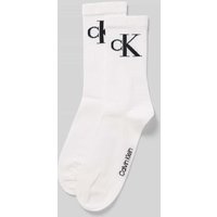 Calvin Klein Jeans Socken mit Label-Print im 2er-Pack in Weiss, Größe 39-42 von Calvin Klein Jeans