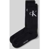 Calvin Klein Jeans Socken mit Logo-Stitching im 2er-Pack in Black, Größe 39-42 von Calvin Klein Jeans