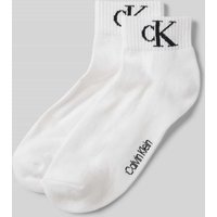 Calvin Klein Jeans Socken mit Logo-Stitching im 2er-Pack in Weiss, Größe 39-42 von Calvin Klein Jeans