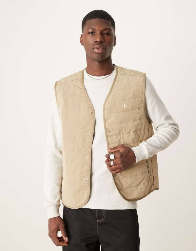 Calvin Klein Jeans - Steppweste in Beige-Neutral von Calvin Klein Jeans