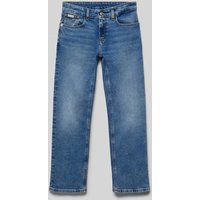 Calvin Klein Jeans Straight Fit Jeans mit Label-Patch in Blau, Größe 164 von Calvin Klein Jeans