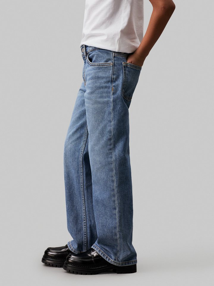 Calvin Klein Jeans Straight-Jeans HR WIDE LEG AUTH BLUE DENIM für Kinder bis 16 Jahre von Calvin Klein Jeans