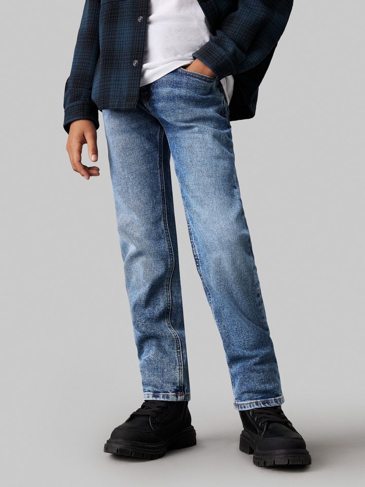 Calvin Klein Jeans Straight-Jeans Reg Straight Wash Blue Hero Cf für Kinder bis 16 Jahre im 5-Pocket-Style von Calvin Klein Jeans