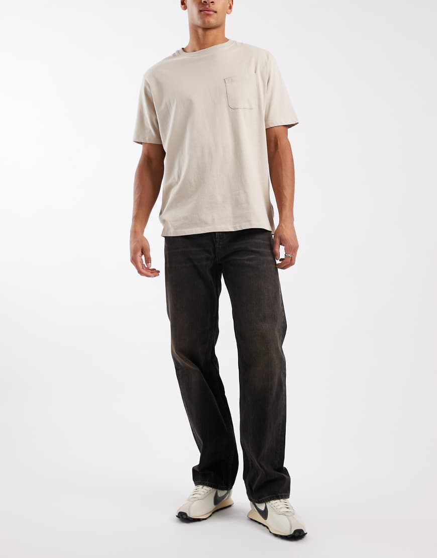 Calvin Klein Jeans - Straight Jeans im 90er-Stil in schwarzer Waschung von Calvin Klein Jeans
