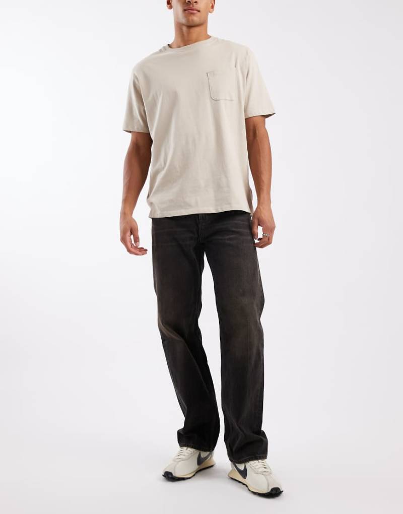 Calvin Klein Jeans - Straight Jeans im 90er-Stil in schwarzer Waschung von Calvin Klein Jeans