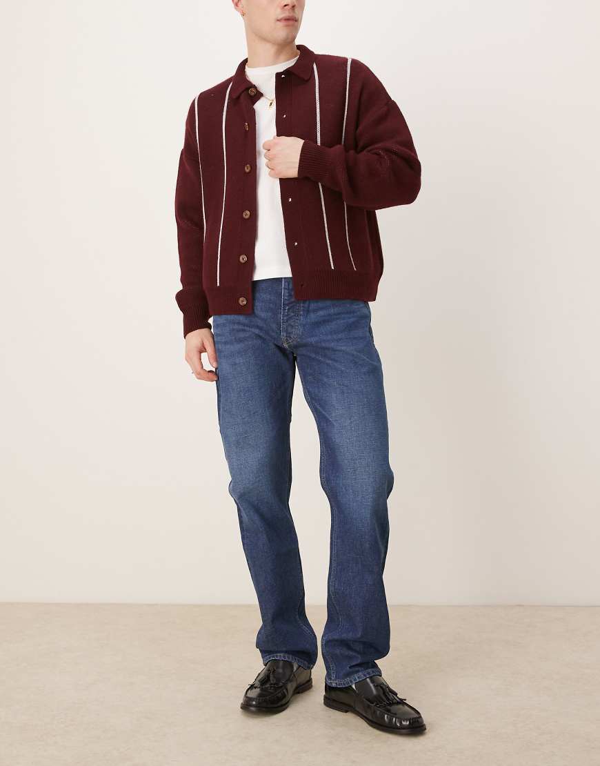 Calvin Klein Jeans - Straight Jeans in dunkler Waschung mit normalem Schnitt-Braun von Calvin Klein Jeans