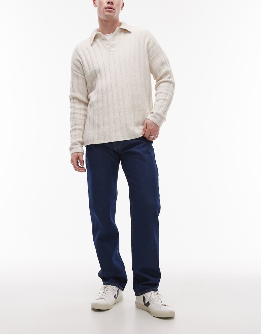 Calvin Klein Jeans - Straight Jeans in indigoblauer Rinse-Waschung mit normalem Schnitt von Calvin Klein Jeans