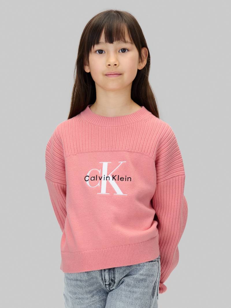 Calvin Klein Jeans Strickpullover "MONOLOGO CN SWEATER" für Kinder bis 16 Jahre, Logo-Stickerei von Calvin Klein Jeans