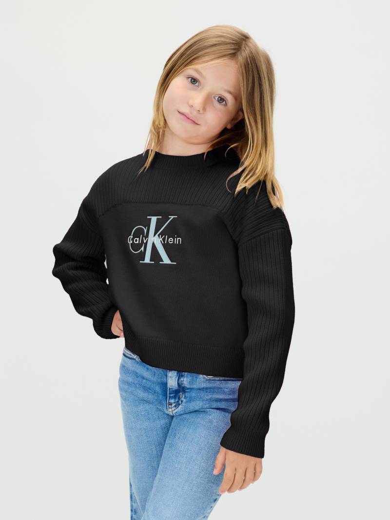 Calvin Klein Jeans Strickpullover "MONOLOGO CN SWEATER" für Kinder bis 16 Jahre, Logo-Stickerei von Calvin Klein Jeans