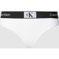 Calvin Klein Underwear String mit elastischem Logo-Bund Modell 'MODERN THONG' in Weiss, Größe L von Calvin Klein Underwear