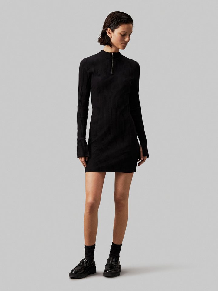 Calvin Klein Jeans Minikleid VARIEGTAED RIB HALF ZIP LS DRESS mit Reißverschluss Calvin Klein Jeans Minikleid VARIEGTAED RIB HALF ZIP LS DRESS mit Reißverschluss von Calvin Klein Jeans