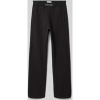 Calvin Klein Jeans Sweatpants mit Label-Stitching und elastischem Bund in Black, Größe 176 von Calvin Klein Jeans