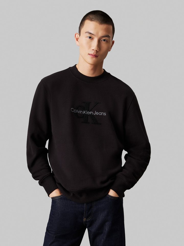 Calvin Klein Jeans Sweatshirt CHENILLE MONOLOGO CREW NECK mit Logostickerei von Calvin Klein Jeans