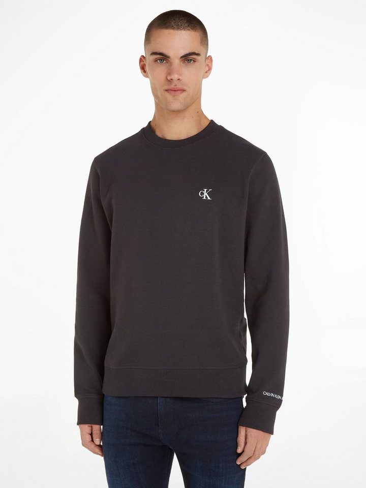 Calvin Klein Jeans Sweatshirt CK ESSENTIAL REG CN mit Logoschriftzug auf dem Arm von Calvin Klein Jeans