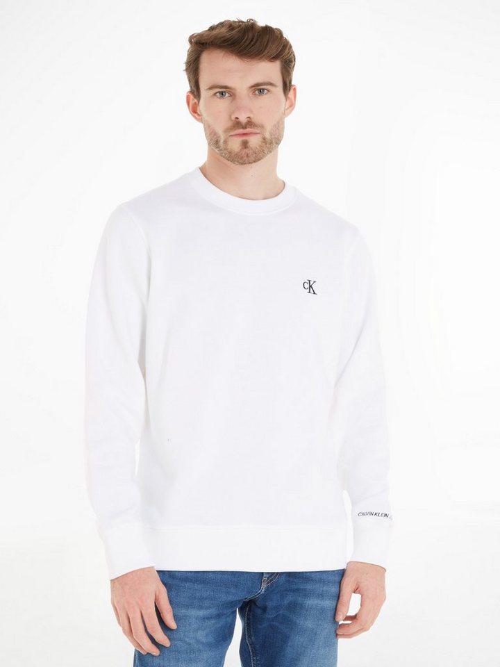 Calvin Klein Jeans Sweatshirt CK ESSENTIAL REG CN mit Logoschriftzug auf dem Arm von Calvin Klein Jeans