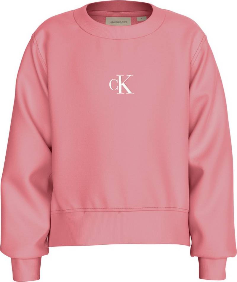 Calvin Klein Jeans Sweatshirt CK LOGO CN FLEECE SWEATSHIRT für Kinder bis 16 Jahre, Logo-Druck von Calvin Klein Jeans