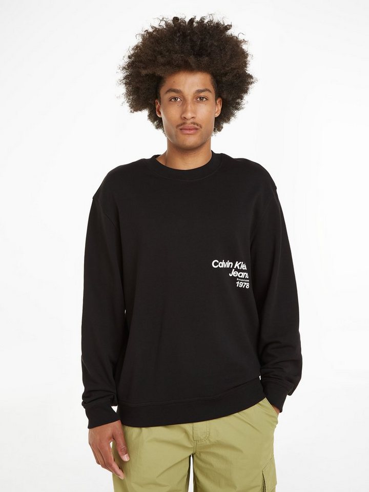 Calvin Klein Jeans Sweatshirt DIFFUSED LOGO CREW NECK mit Logodruck von Calvin Klein Jeans