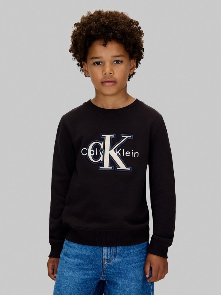 Calvin Klein Jeans Sweatshirt FESTIVE MONO SWEATSHIRT für Kinder bis 16 Jahre, Applikation von Calvin Klein Jeans