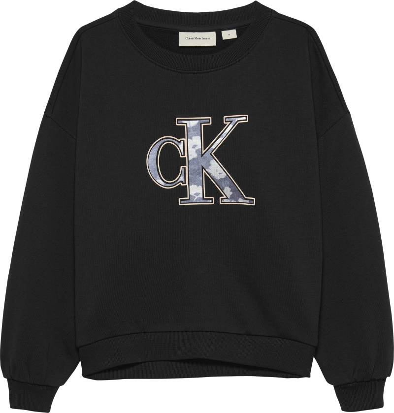 Calvin Klein Jeans Sweatshirt "FILLED MONOLOGO TERRY CREW NECK", für Kinder bis 16 Jahre, mit großem Logo-Druck von Calvin Klein Jeans