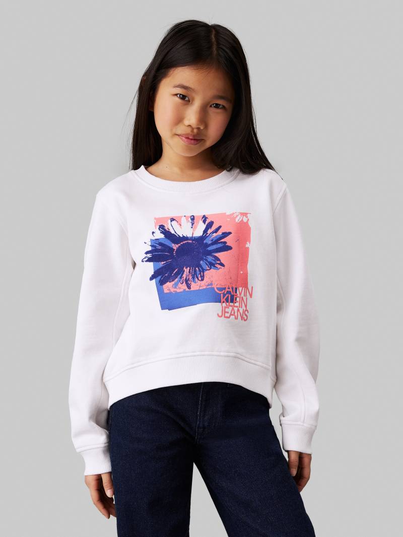Calvin Klein Jeans Sweatshirt "Flower Graphic Cn Sweatshirt", für Kinder bis 16 Jahre und mit Logodruck von Calvin Klein Jeans