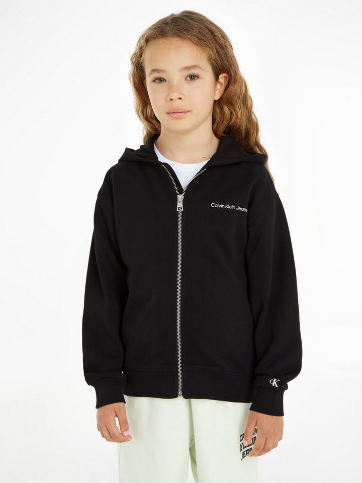 Calvin Klein Jeans Sweatshirt INST. LOGO RELAXED ZIP-THROUGH für Kinder bis 16 Jahre von Calvin Klein Jeans