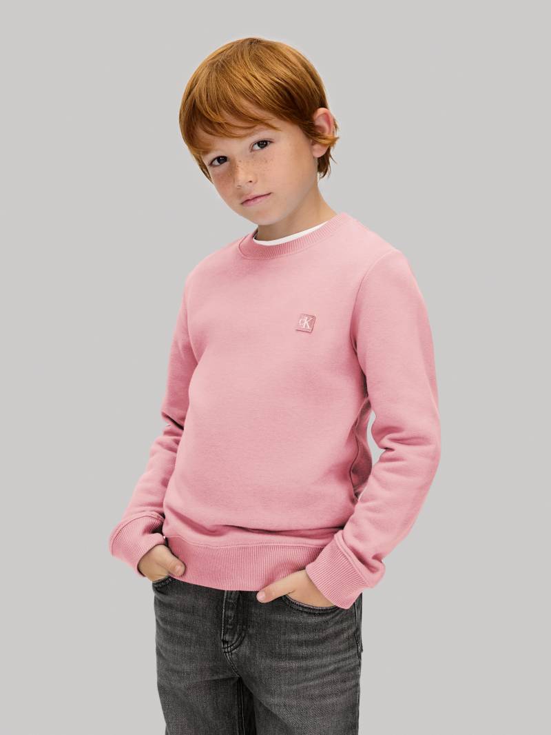 Calvin Klein Jeans Sweatshirt "MONO MINI BADGE REG CN", für Kinder bis 16 Jahre mit Logoschriftzug von Calvin Klein Jeans