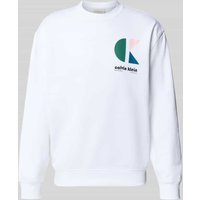 Calvin Klein Jeans Sweatshirt mit Label-Print in Weiss, Größe M von Calvin Klein Jeans