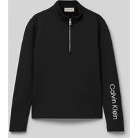 Calvin Klein Jeans Sweatshirt mit Label-Stitching in Black, Größe 140 von Calvin Klein Jeans