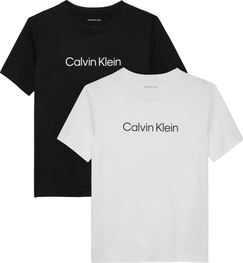 Calvin Klein Jeans T-Shirt Institutional 2-Pack T-Shirt für Kinder bis 16 Jahre und mit Logoschriftzug von Calvin Klein Jeans